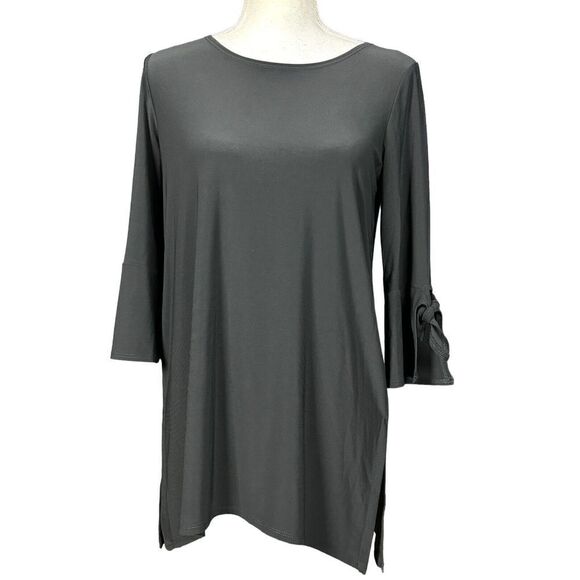 Clara Sun Woo Tunic Size XS Gray Tie Sleeves Corpcore Office Minimalist Neutral - Picture 1 of 9